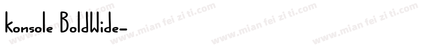 Konsole BoldWide字体转换